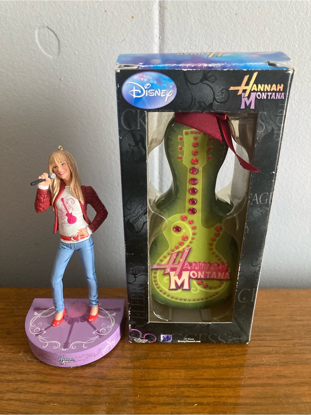 Disney Hannah Montana and Guitar Ornaments